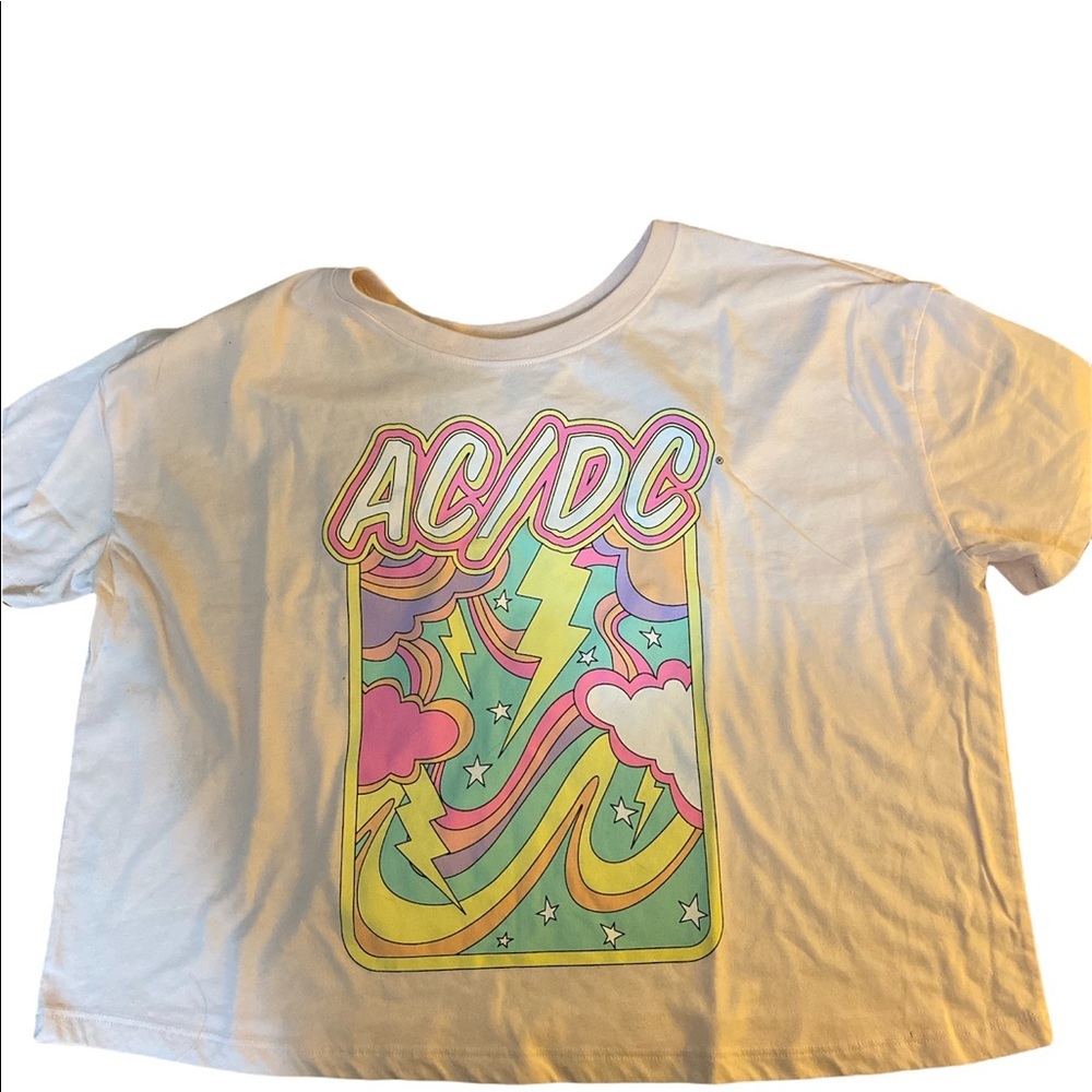 AC/DC Graphic Crop Tshirt Size L